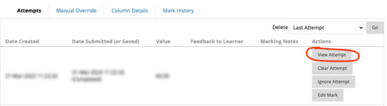 How to access and mark Blackboard assignments - Teaching College