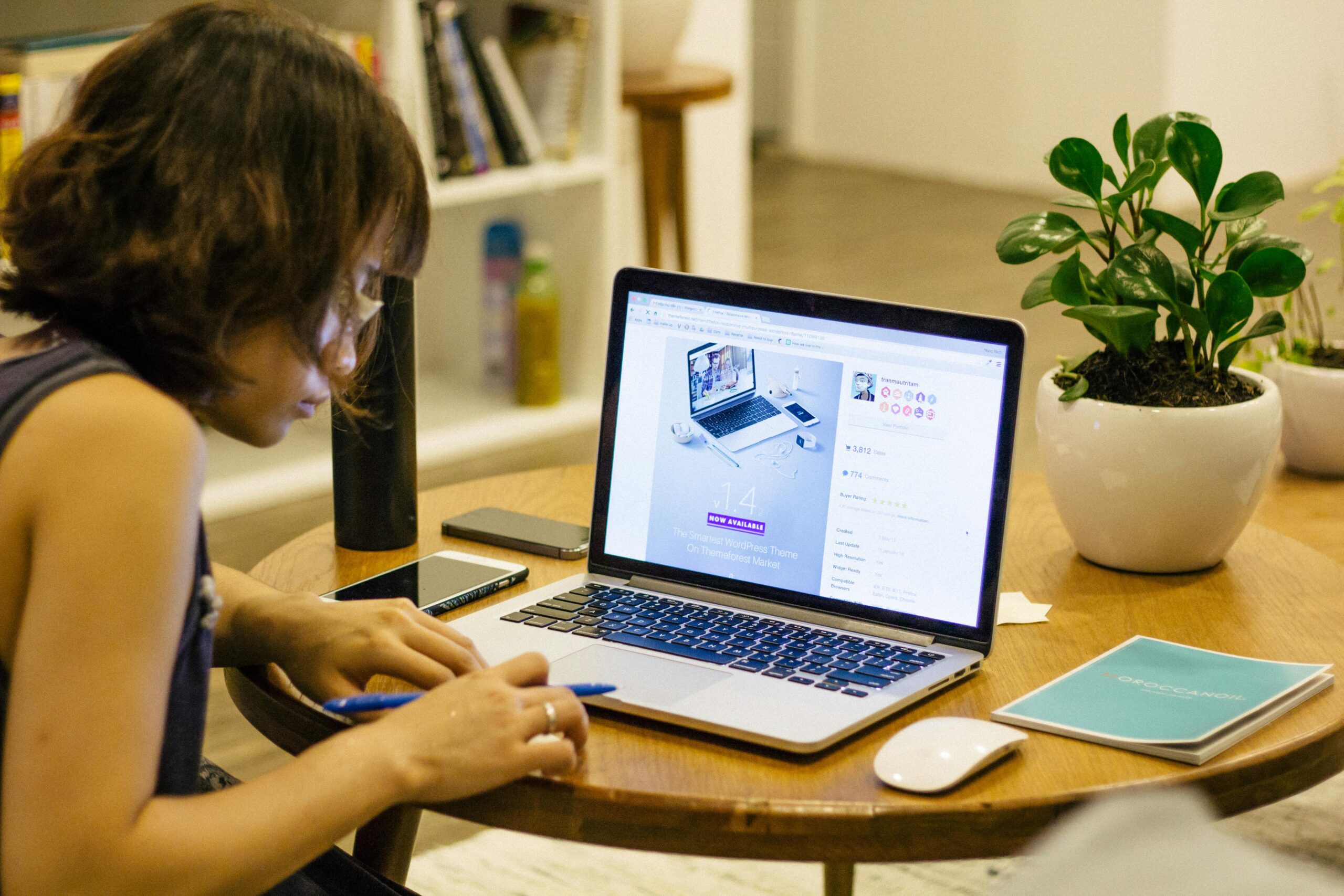 A student studying on a laptop