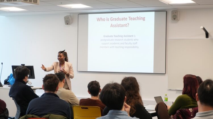 people in a room having training